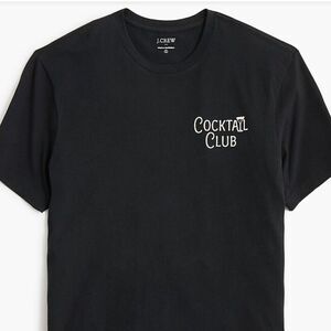 J. Crew Factory CF260 "Cocktail club" graphic tee Black NWT size xl